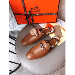 Replica Hermes Tan Classic H Buckle Loafer