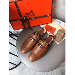 Replica Hermes Tan Classic H Buckle Loafer