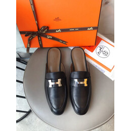 Replica Hermes Black H Buckle Loafer Gold Hardware