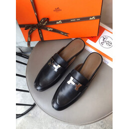 Replica Hermes Black H Buckle Loafer Gold Hardware