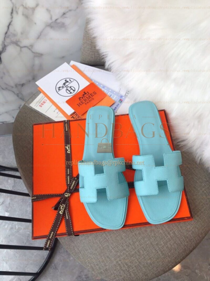 Replica Hermes Turquoise Oran Sandal