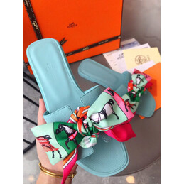 Replica Hermes Turquoise Oran Sandal
