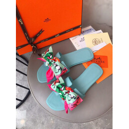 Replica Hermes Turquoise Oran Sandal