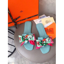 Replica Hermes Turquoise Oran Sandal