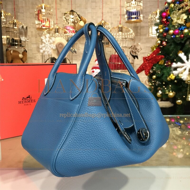 Replica Hermes Denim Blue Lindy 30 Bag