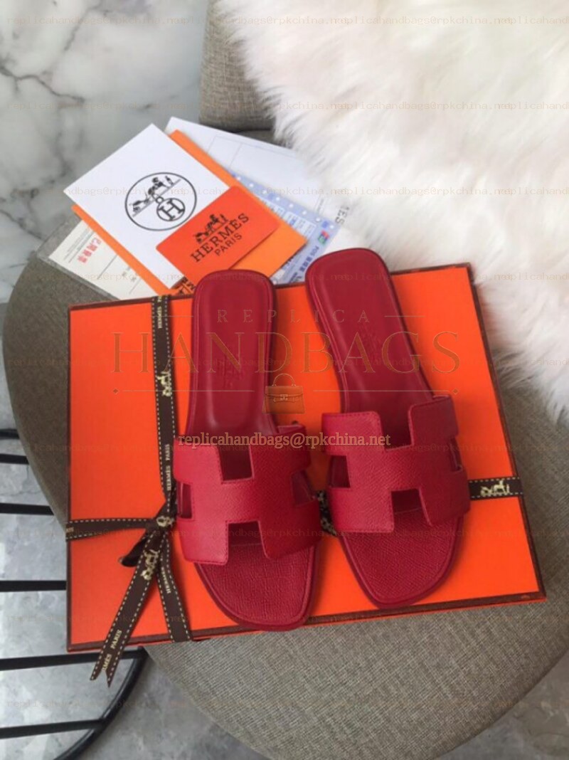 Replica Hermes Red Oran Sandal