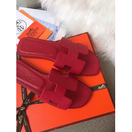 Replica Hermes Red Oran Sandal