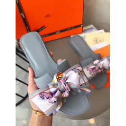 Replica Hermes Gray Smooth Oran Sandal