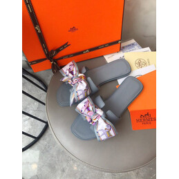 Replica Hermes Gray Smooth Oran Sandal