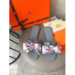 Replica Hermes Gray Smooth Oran Sandal