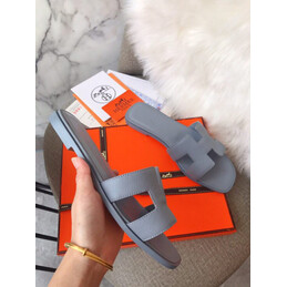 Replica Hermes Gray Smooth Oran Sandal
