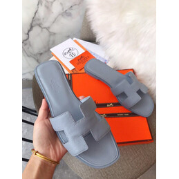 Replica Hermes Gray Smooth Oran Sandal