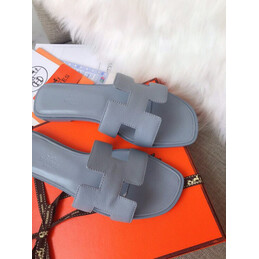 Replica Hermes Gray Smooth Oran Sandal