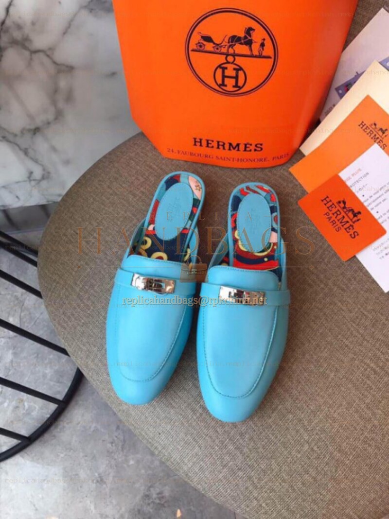 Replica Hermes Turquoise H Detail Loafer