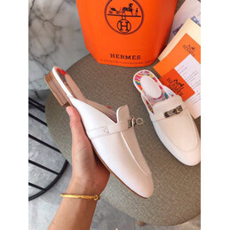 Replica Hermes White H Detail Loafer