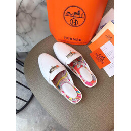 Replica Hermes White H Detail Loafer