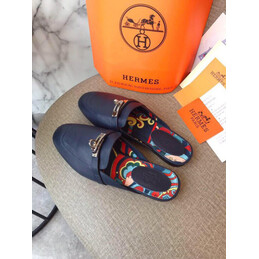 Replica Hermes Navy H Detail Loafer
