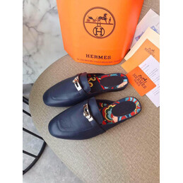 Replica Hermes Navy H Detail Loafer