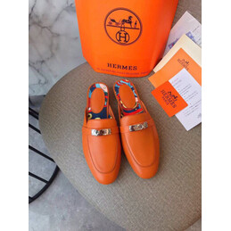 Replica Hermes Orange H Detail Loafer