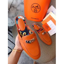 Replica Hermes Orange H Detail Loafer