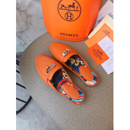 Replica Hermes Orange H Detail Loafer