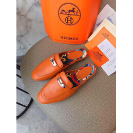 Replica Hermes Orange H Detail Loafer