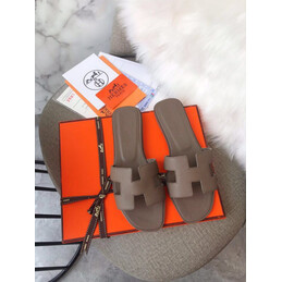 Replica Hermes Taupe Oran Sandal