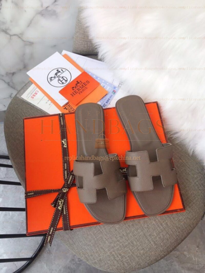 Replica Hermes Taupe Oran Sandal