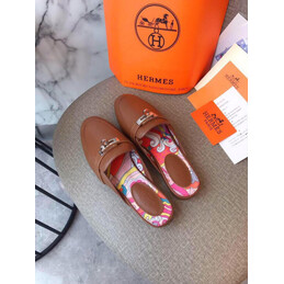 Replica Hermes Brown H Detail Loafer