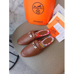 Replica Hermes Brown H Detail Loafer