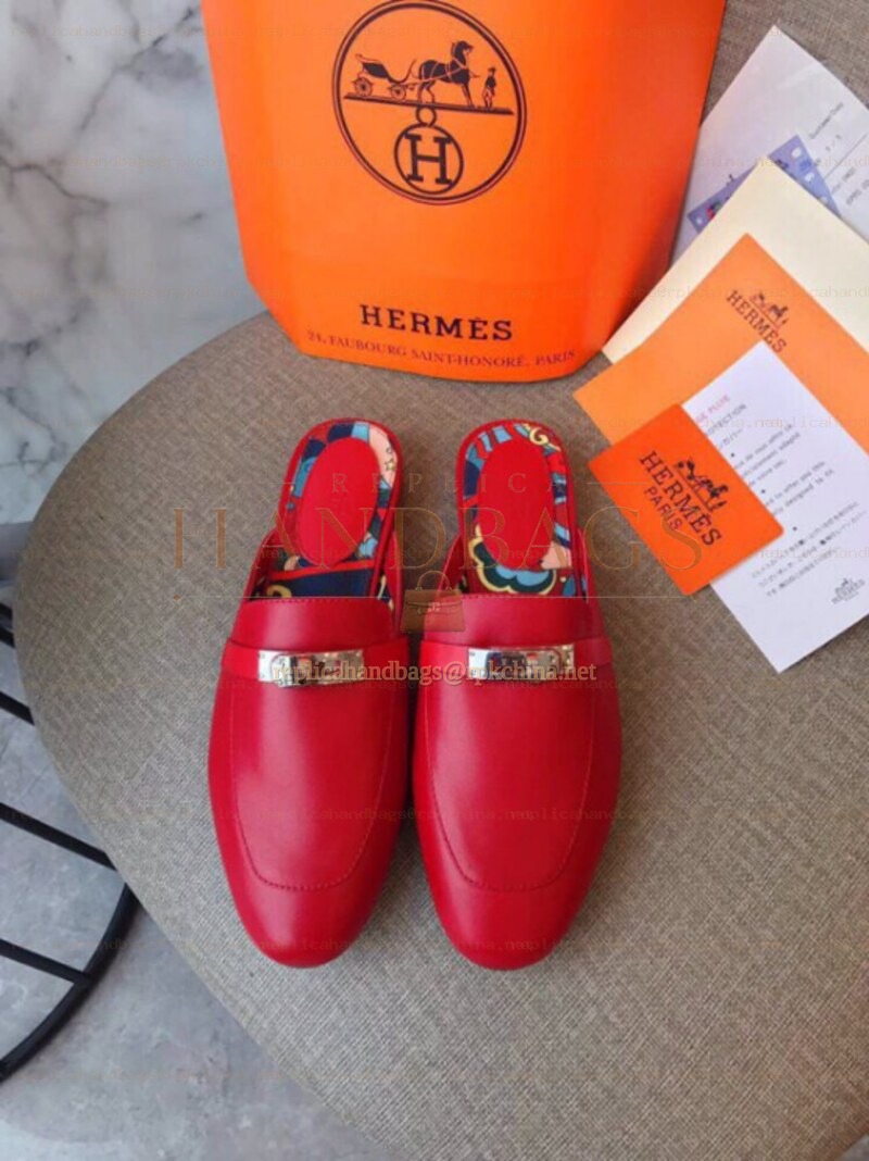 Replica Hermes Red H Detail Loafer