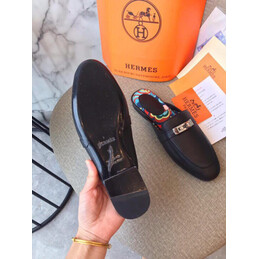 Replica Hermes Black H Detail Loafer