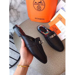 Replica Hermes Black H Detail Loafer