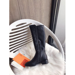 Replica Hermes Black Suede Ankle Boot
