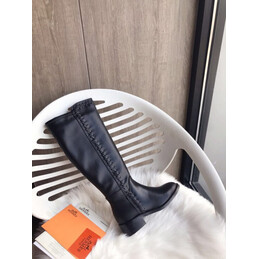 Replica Hermes Black Suede Ankle Boot