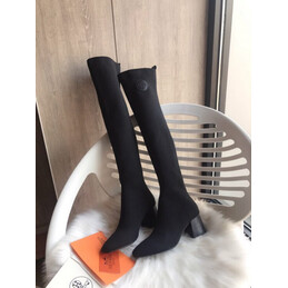 Replica Hermes Black Tall Sock Boot