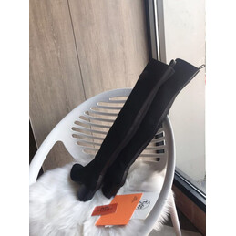 Replica Hermes Black Tall Sock Boot