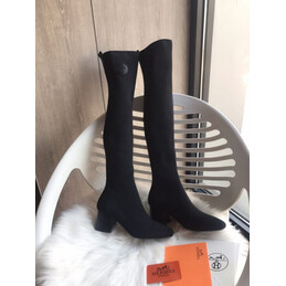 Replica Hermes Black Tall Sock Boot
