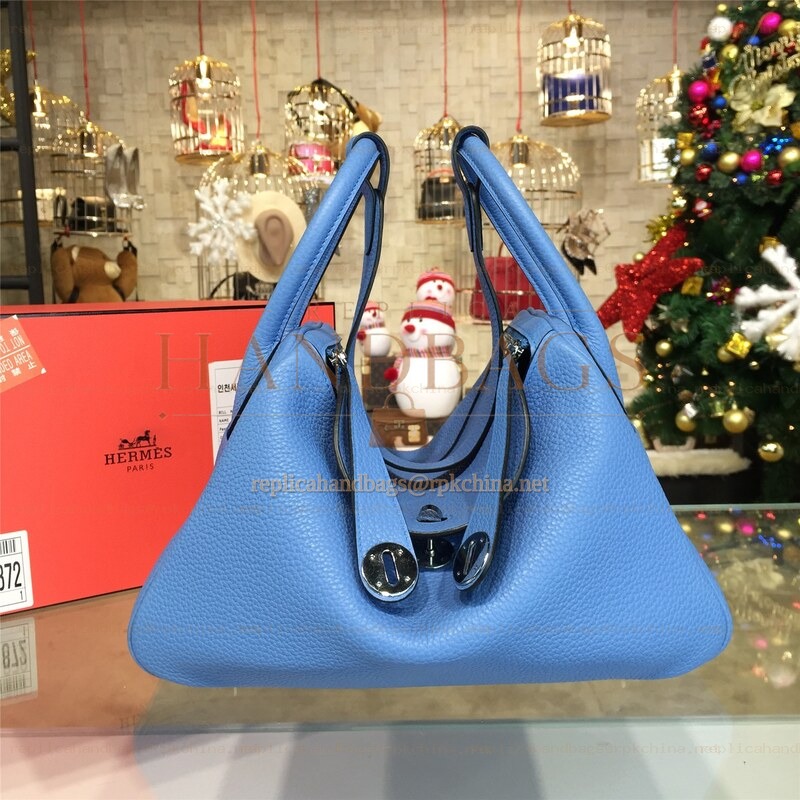 Replica Hermes Sky Blue Lindy 30 Bag