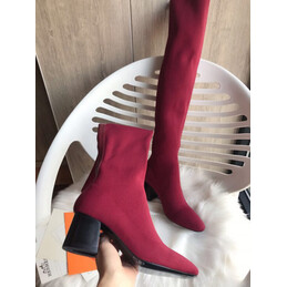 Replica Hermes Burgundy Tall Sock Boot