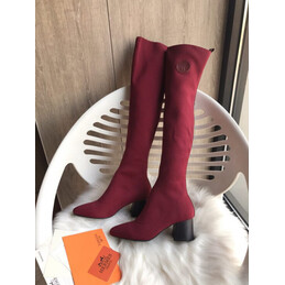 Replica Hermes Burgundy Tall Sock Boot