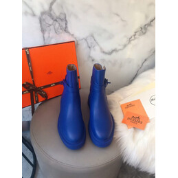 Replica Hermes Blue Chelsea Ankle Boot