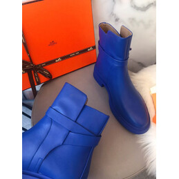 Replica Hermes Blue Chelsea Ankle Boot
