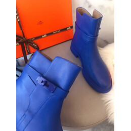 Replica Hermes Blue Chelsea Ankle Boot
