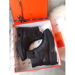 Replica Hermes Black Chelsea Ankle Boot - Style 2