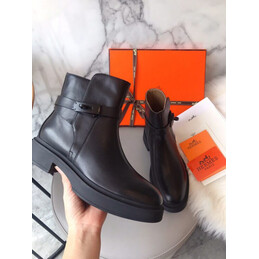 Replica Hermes Black Chelsea Ankle Boot - Style 2