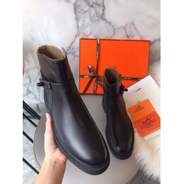 Replica Hermes Black Chelsea Ankle Boot - Style 2