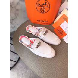 Replica Hermes White Gold H Buckle Loafer