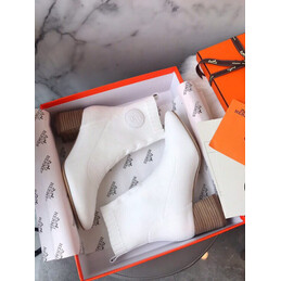 Replica Hermes White Knit Sock Ankle Boot