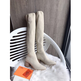 Replica Hermes Beige Knee High Stretch Boot